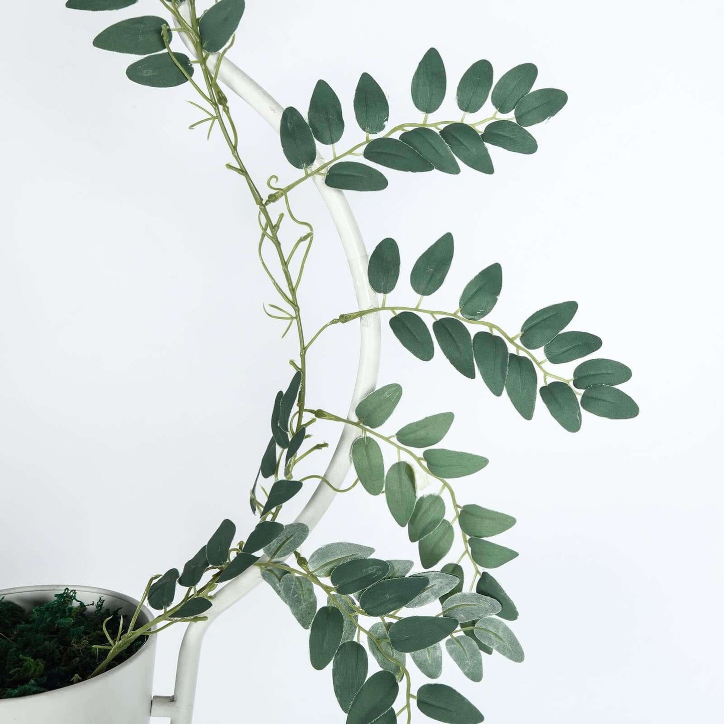 2 Pack 6ft Green Artificial Honey Locust Leaf Garland, Flexible Vine