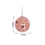 6 Pack 2" Rose Gold Foam Disco Mirror Ball With Hanging Strings, Holiday Christmas Ornaments