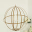 Hanging Sphere Candle Holder Gold Wrought Iron Open Frame Floral Display - Centerpiece Ball 12"