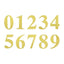 4 Pack 5" Metallic Gold 0-9 Number Stickers Banner, Customizable Stick On Numbers - 1