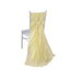 5 Pack Chiffon Chair Sashes Yellow - Soft & Lightweight Designer Chair Bows 22"x78"