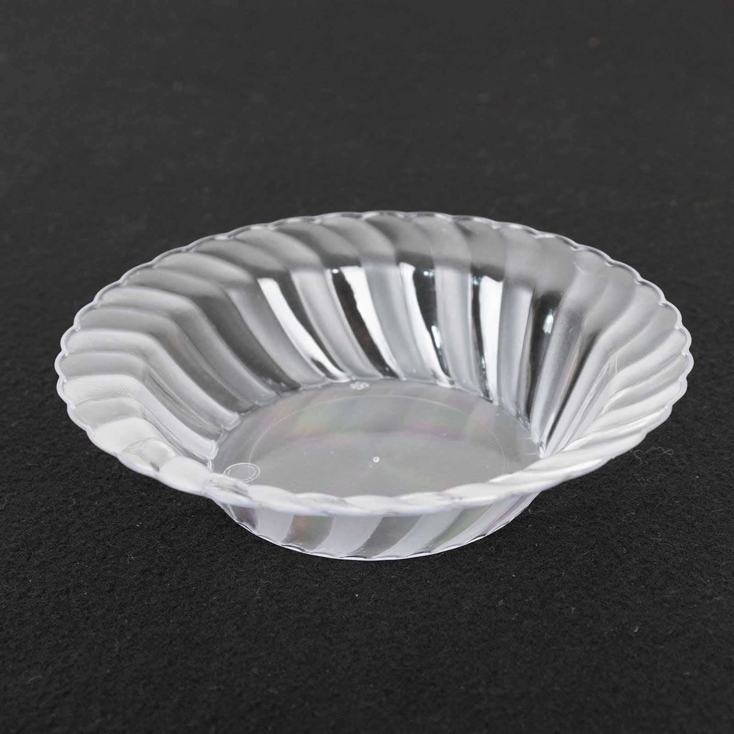 10-Pack Hard Plastic Fruit Bowls Clear Flared Design - Durable Disposable Bowls for Desserts 5oz