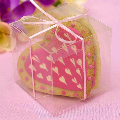 25 Pack 3" Easy DIY Clear Party Or Shower Favor Candy Gift Boxes