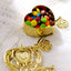12 Pack 4" Gold Princess Heart Carriage Treats Party Favor Boxes, Candy Container Gift Boxes