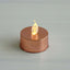12-Pack LED Tealight Candles Rose Gold Metallic Design - Reusable Flameless Battery Operated Lights
