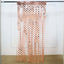 Rose Gold Heart Chain Foil Fringe Curtain Party Backdrop, Metallic Rose Gold Tinsel Streamer Party Decor - Door Window Foil Curtain - 3ftx6.5ft