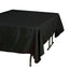 Polyester Square 70"x70" Tablecloth Black - Wrinkle-Resistant & Durable Table Cover for Events
