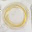 10-Pack Plastic 7" Round Dessert Plates in Clear with Gold Swirl Rim