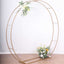 7.5ft Heavy Duty Gold Metal Round Wedding Arbor Floral Balloon Frame, Double Hoop Wedding Arch Photo Backdrop Stand