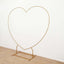7ft Heavy Duty Gold Metal Heart Shape Photo Backdrop Stand, Wedding Arch Floral Balloon Frame with Sturdy Rectangular Base