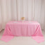 Premium Polyester 90"x156" Rectangle Tablecloth Pink - Seamless 220GSM Stain-Resistant Table Cover