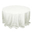 Premium Polyester 132" Round Tablecloth Ivory - Seamless 220GSM Wrinkle-Resistant Table Cover