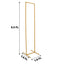 Wedding Arch Slim Gold Metal Rectangular Design Backdrop Stand - Floral Display Frame 6.5ft