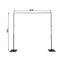 10ft Metal DIY Adjustable Heavy Duty Backdrop Stand Kit, Steel Base