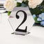 5-Pack Acrylic Table Sign Holders Hexagon Design Silver - Ideal for Modern Event Centerpieces 5"