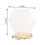 5-Pack Acrylic Table Sign Holders Hexagon Design Clear/Gold - Ideal for Modern Event Centerpieces 5"