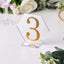 Decorative Rhinestone Number "3" Stickers, Glitter Adhesive Craft Numbers Gold DIY Sparkle Embellishments 4"