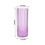 6-Pack Plastic Cocktail Tumblers Purple Transparent Crystal Cut Style - Shatterproof Highball Glasses 14oz