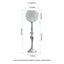 Acrylic Crystal Beaded Goblet Candle Holder Silver - Exquisite Flower Ball Centerpiece Stand for High-End Event Styling 30"