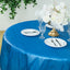 5-Pack Plastic Table Covers Navy Blue Round - Durable PVC Disposable Tablecloths for Events 84"