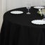 Fire Retardant Premium Polyester 132" Round Tablecloth Black - High-Performance Seamless Table Cover