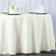 Fire Retardant Premium Polyester 120" Round Tablecloth Ivory - High-Performance Seamless Table Cover
