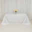 Fire Retardant Premium Polyester 90"x132" Rectangular Tablecloth White - Stylish High-Performance Seamless Table Cover for Large Gatherings