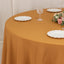 Premium Polyester 120" Round Tablecloth Gold - Seamless 220GSM Wrinkle-Resistant Design for Classy Events