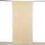 Beige 4-Way Stretch Spandex Event Curtain Drapes, Wrinkle Free Backdrop Event Panel with Rod Pockets - 5ftx10ft
