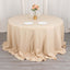 Premium Polyester 132" Round Tablecloth Beige - Seamless 220GSM Wrinkle-Resistant Table Cover