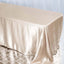 Satin Rectangular 90"x132" Tablecloth Beige - Seamless Table Cover