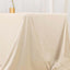 Scuba Rectangular 90"x156" Tablecloth Beige - Wrinkle Free, Stain Resistant & Seamless Table Cover