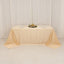 Lamour Satin 90"x132" Rectangle Tablecloth Beige - Soft & Silk-Like Seamless Table Cover