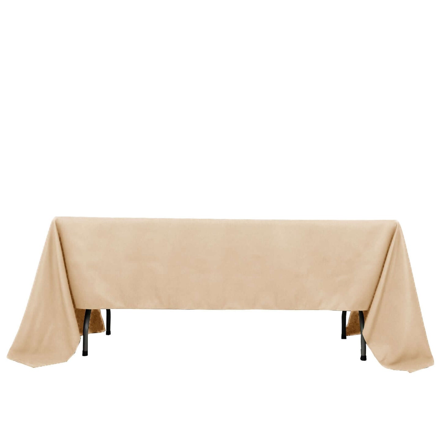 Premium Polyester 60"x126" Rectangle Tablecloth Beige - Stain-Resistant 220GSM Finish Table Cover