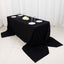 100% Cotton 90"x156" Rectangle Tablecloth Black Linen - Seamless, Soft & Breathable Table Cover
