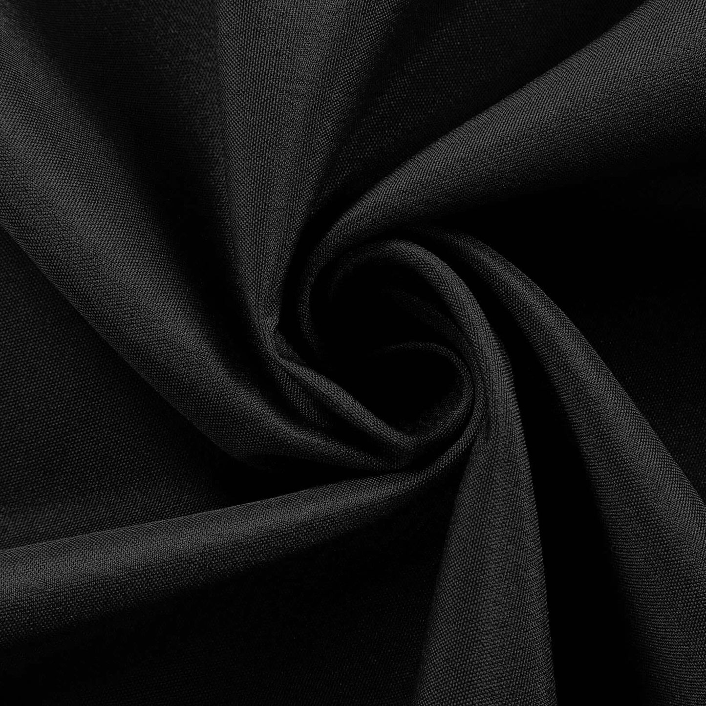 Polyester 120" Round Tablecloth Black - Seamless Wrinkle-Resistant Design for Weddings