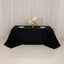 Lamour Satin 90"x132" Rectangle Tablecloth Black - Soft & Silk-Like Seamless Table Cover for Weddings & Parties