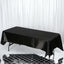 Satin Rectangular 60"x102" Tablecloth Black - Smooth and Lustrous Table Cover
