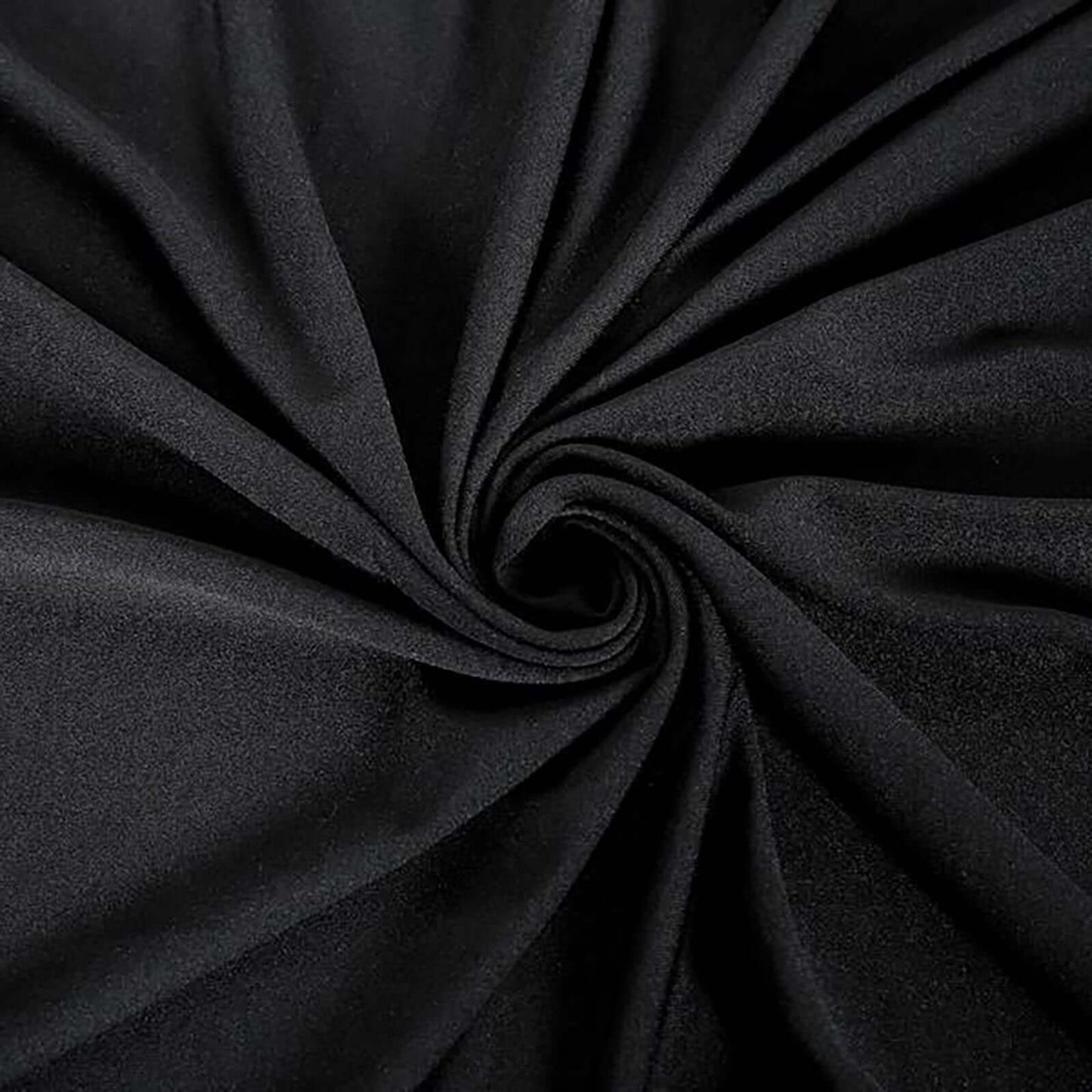 Black 4-Way Stretch Spandex Event Curtain Drapes, Wrinkle Free Backdrop Event Panel with Rod Pockets - 5ftx14ft
