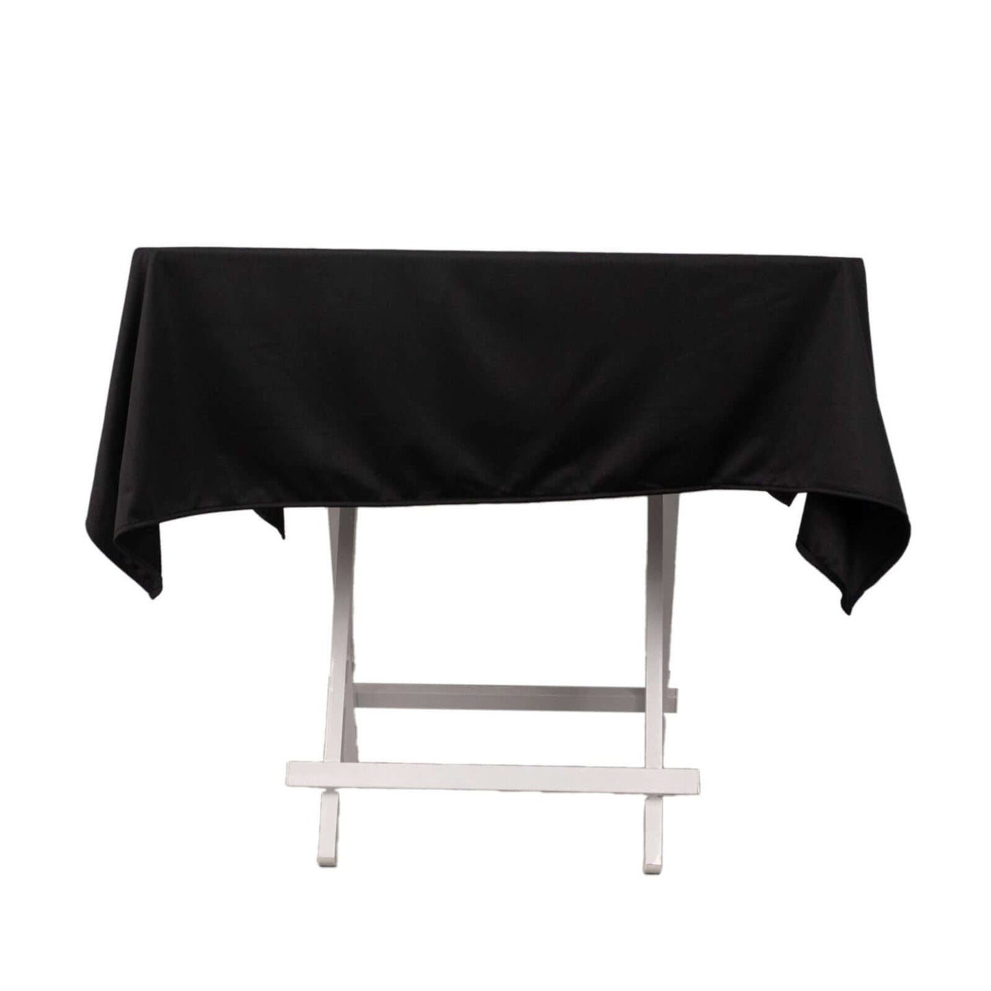 Scuba Square 54"x54" Tablecloth Black - Wrinkle Free & Stain Resistant Table Cover