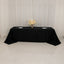 Lamour Satin 90"x156" Rectangle Tablecloth Black - Luxurious, Soft Seamless Table Cover for Stylish Settings