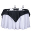 Polyester 54"x54" Table Overlay Square Tablecloth Black - Wrinkle-Resistant & Durable Table Cover for Events