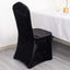 Crushed Velvet Spandex Banquet Chair Cover Fitted Slipcover Black - Stretch 190GSM Slipcover with Foot Pockets