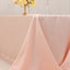 Lamour Satin 90"x132" Rectangle Tablecloth Blush - Soft & Silk-Like Seamless Table Cover