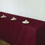 Fitted Polyester 96"x30" Rectangle Tablecloth Burgundy - Durable and Easy to Maintain Table Cover