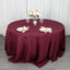 Premium Polyester 132" Round Tablecloth Burgundy - Seamless 220GSM Wrinkle-Resistant Table Cover