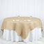 Burlap 90"x90" Table Overlay Square Tablecloth Natural - Rustic Design for Vintage Celebrations