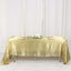 Satin Rectangular 60"x126" Tablecloth Champagne - Smooth and Lustrous Table Cover
