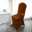 Spandex Chair Cover for Banquet Chairs Cinnamon Brown - Stretch 160GSM Fabric with Slip-On Slipcover