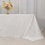 100% Cotton 90"x132" Rectangle Tablecloth White Linen - Seamless, Soft & Breathable Table Cover